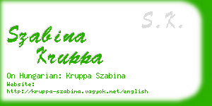 szabina kruppa business card